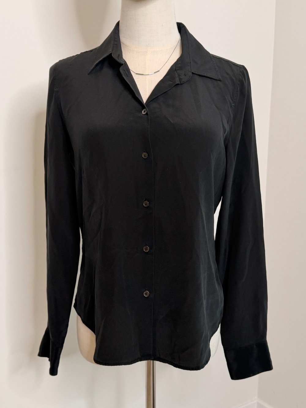 Babaton Black Satin Blouse